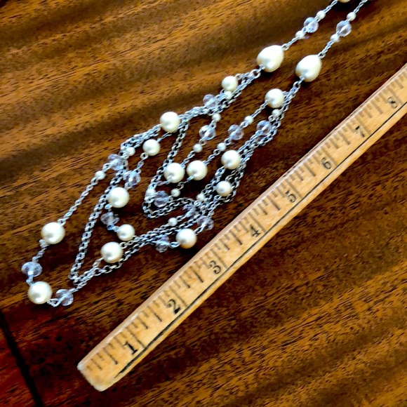 Premier Design bridal collection crystal and pearl multistrand necklace - Picture 13 of 16